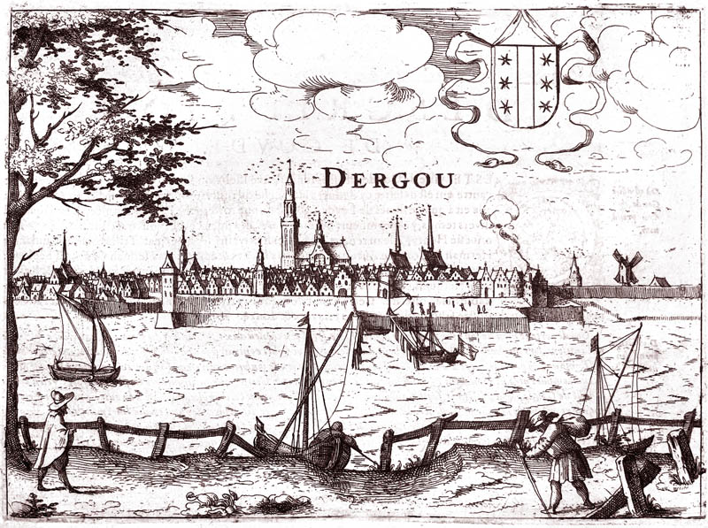 Gezicht op Gouda 1613 Guiccardini